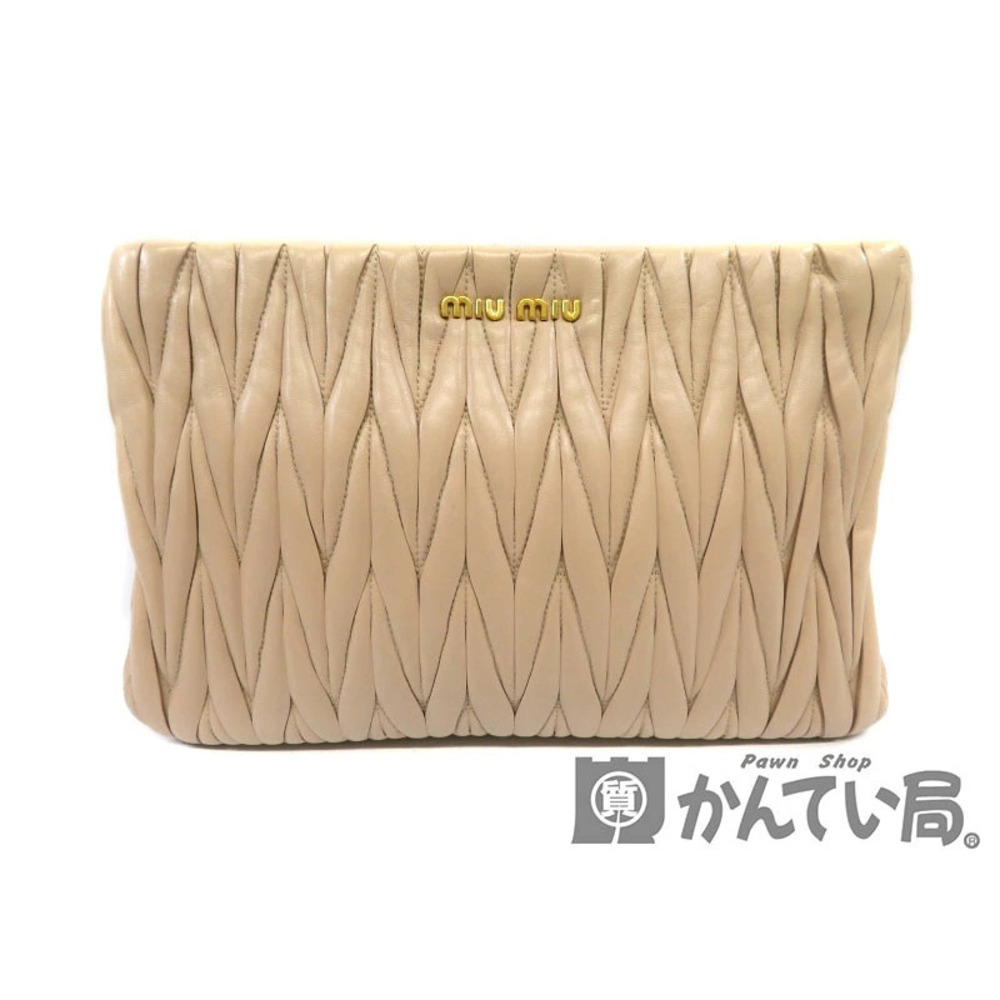 Miu Miu Clutch Bag Matelasse Leather
